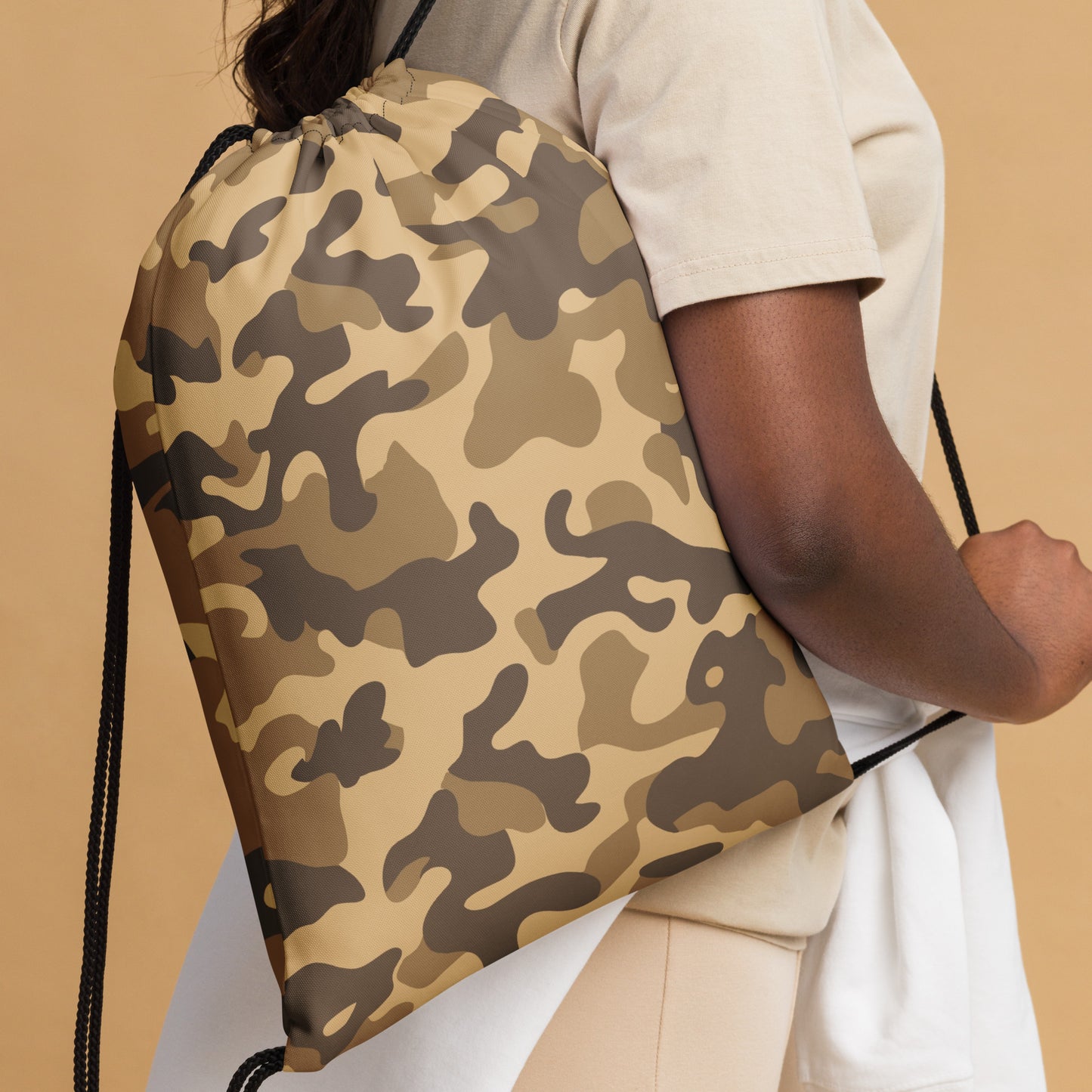 Drawstring Bag | Khaki Camouflage