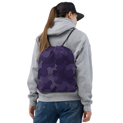 Drawstring Bag | Blue Led Screen Camouflage