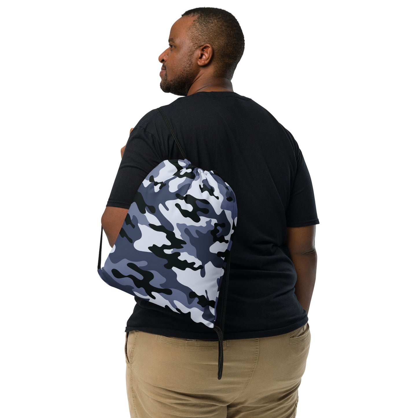 Drawstring Bag | Light Blue Camouflage