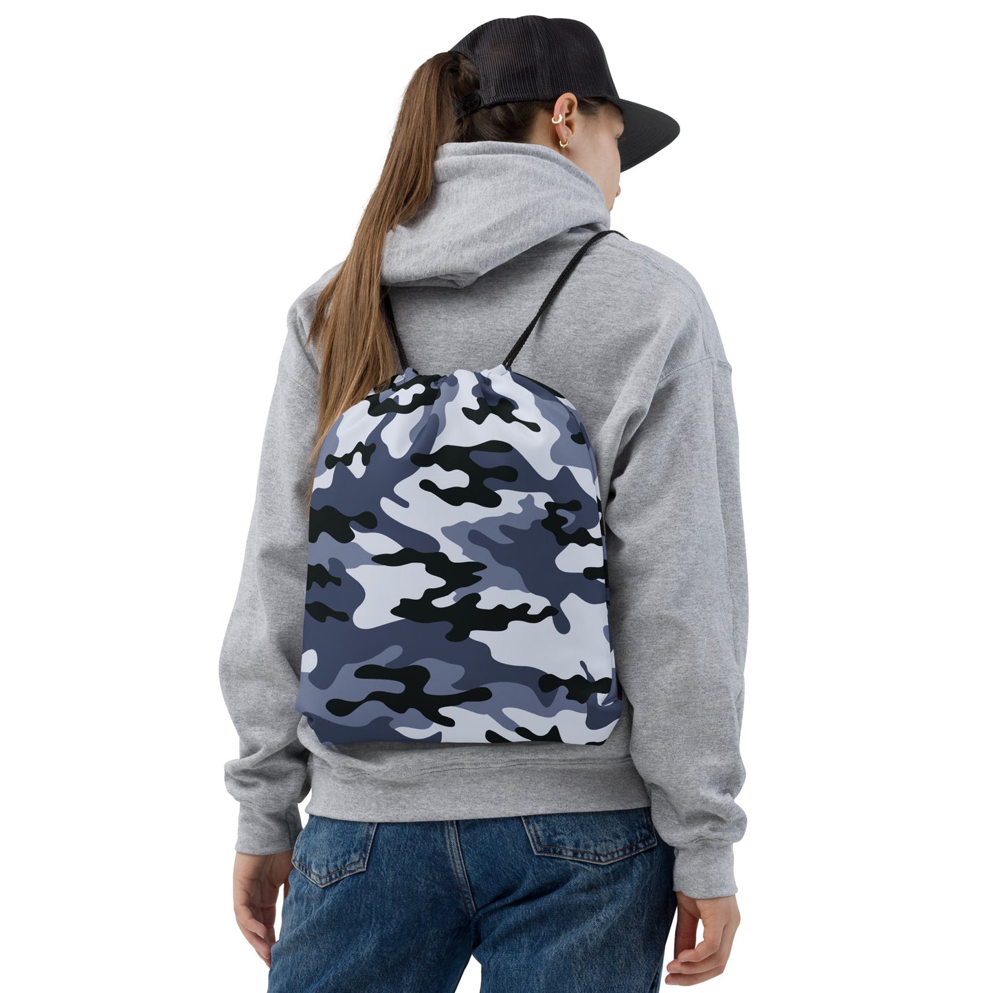 Drawstring Bag | Light Blue Camouflage