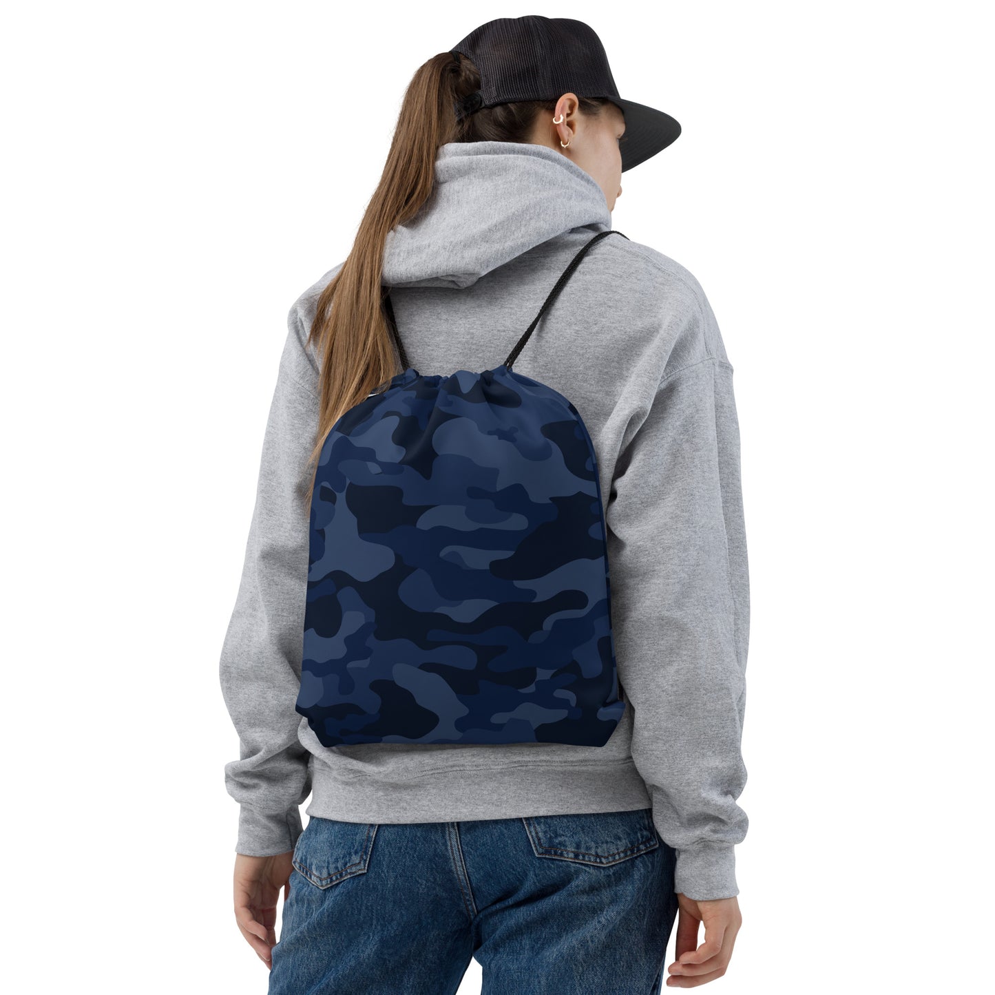 Drawstring Bag | Deep Blue Camouflage