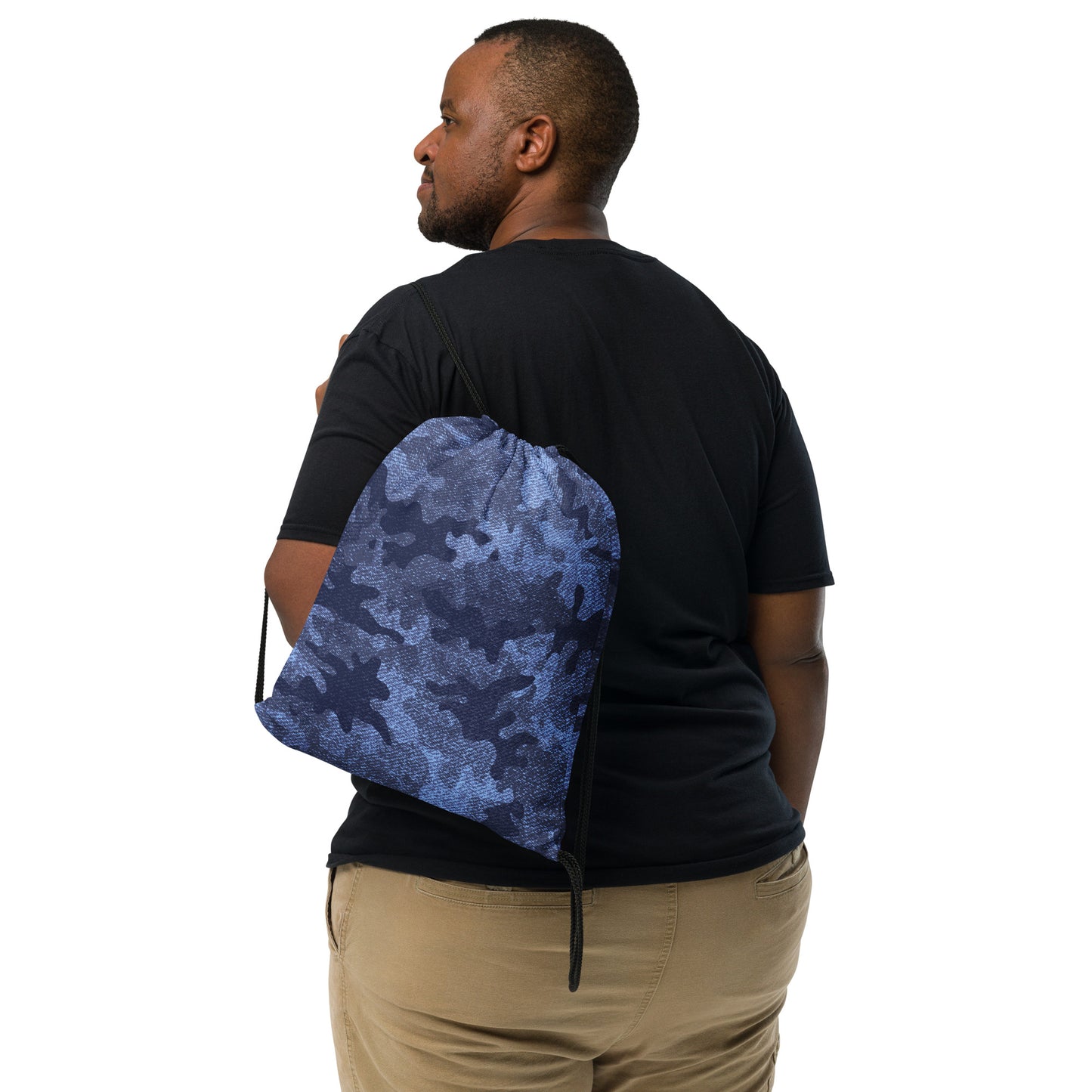 Drawstring Bag | Denim Blue Camouflage