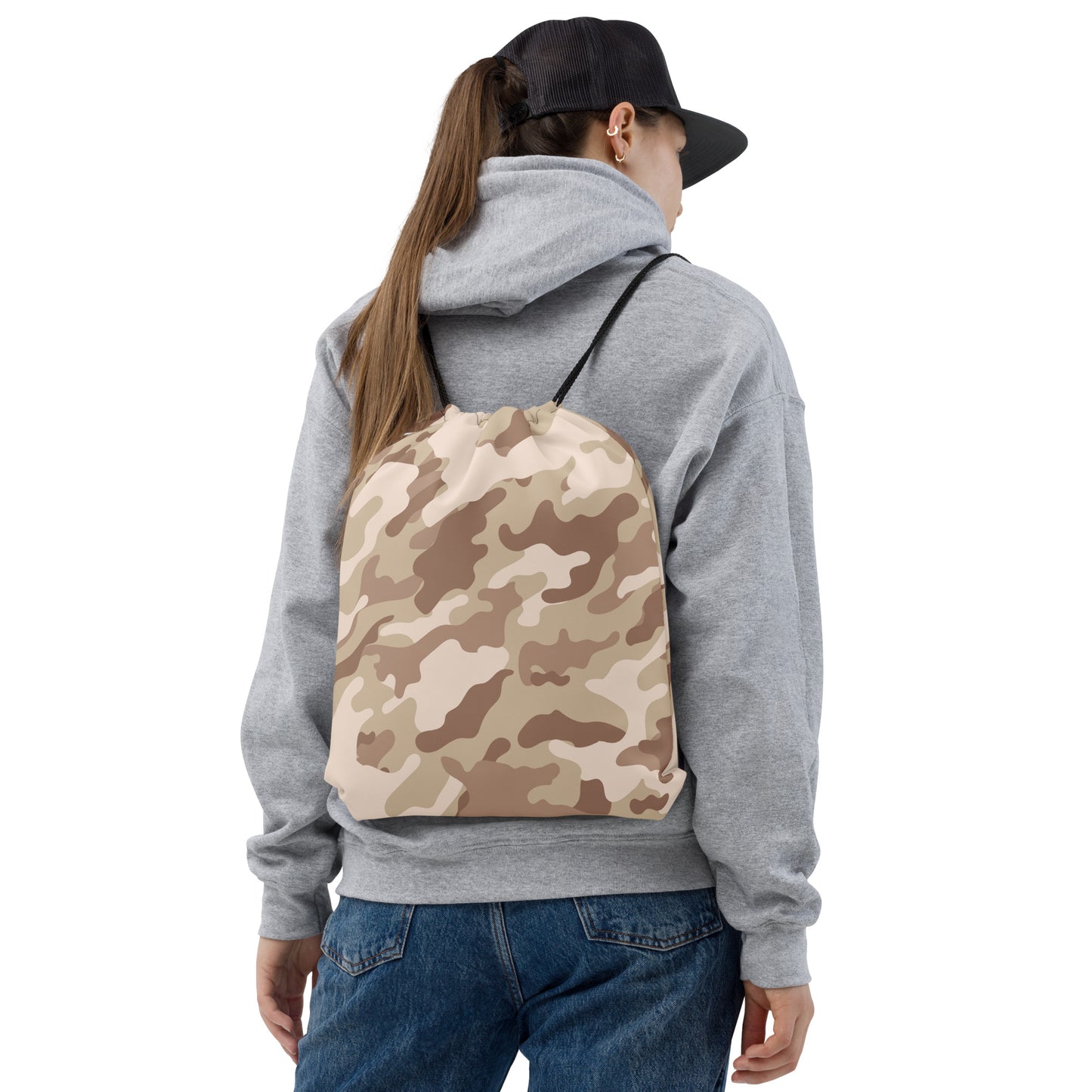 Drawstring Bag | Desert Brown Camouflage