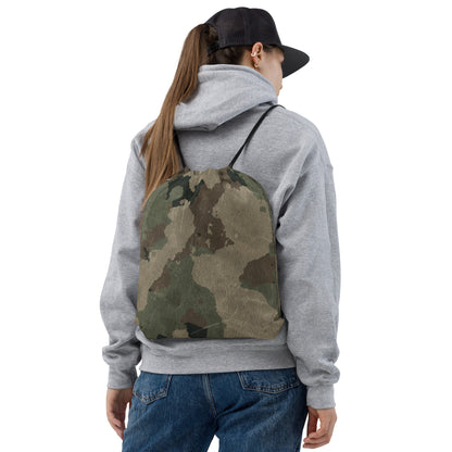 Drawstring Bag | Dirty Old Brown Camouflage