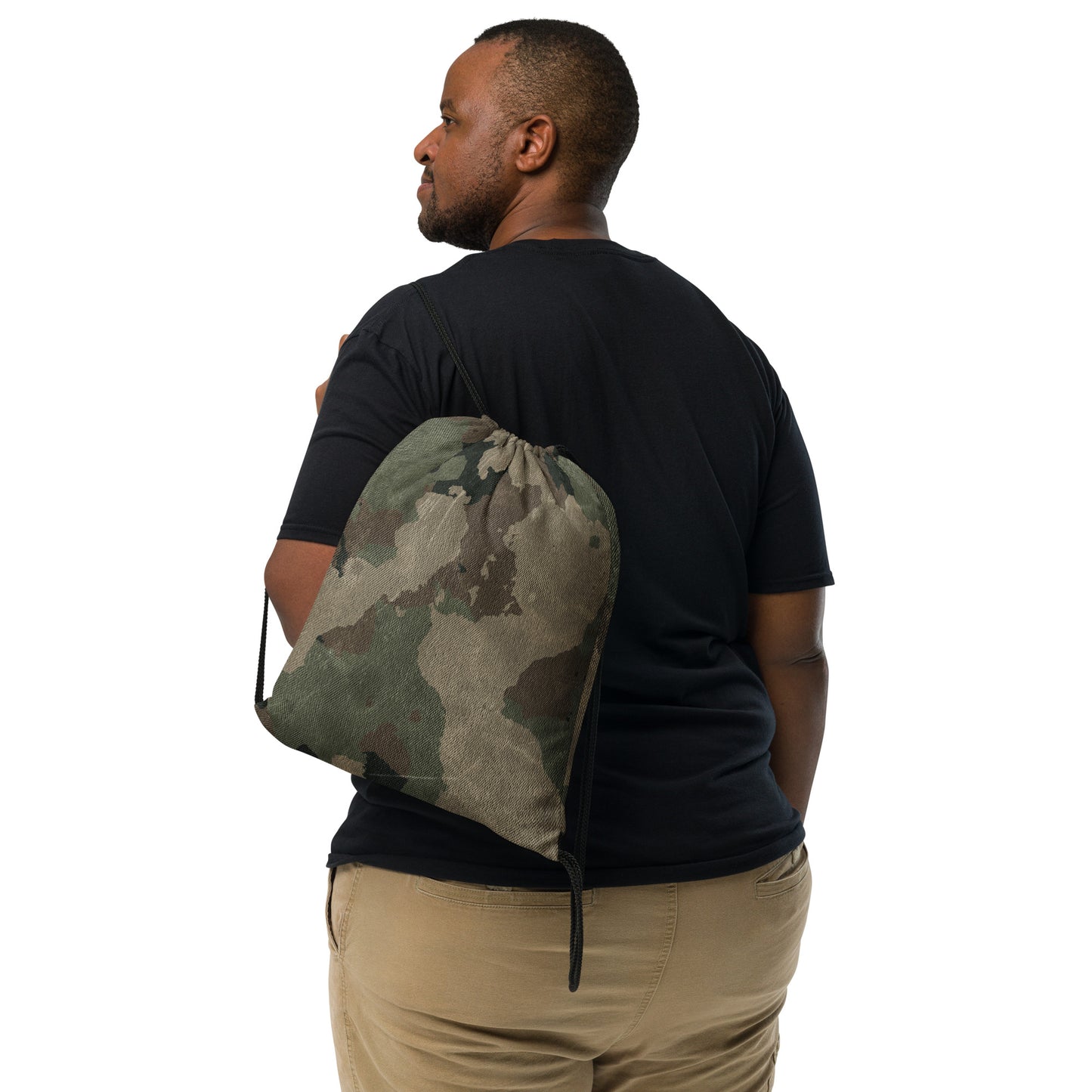 Drawstring Bag | Dirty Old Brown Camouflage