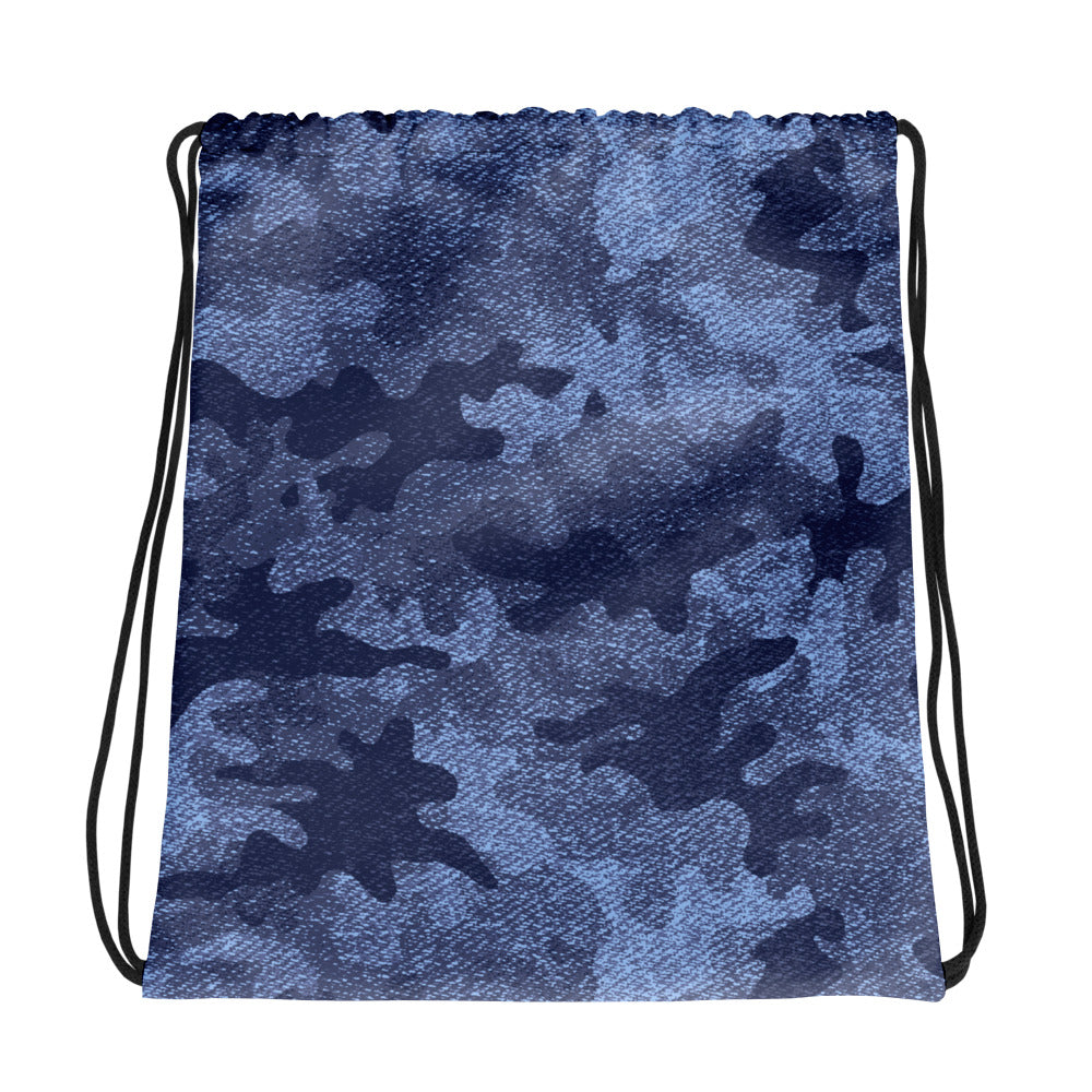 Drawstring Bag | Denim Blue Camouflage