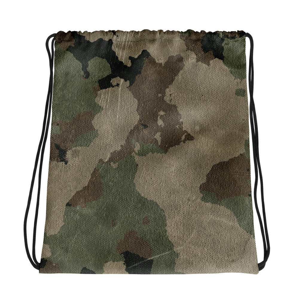 Drawstring Bag | Dirty Old Brown Camouflage