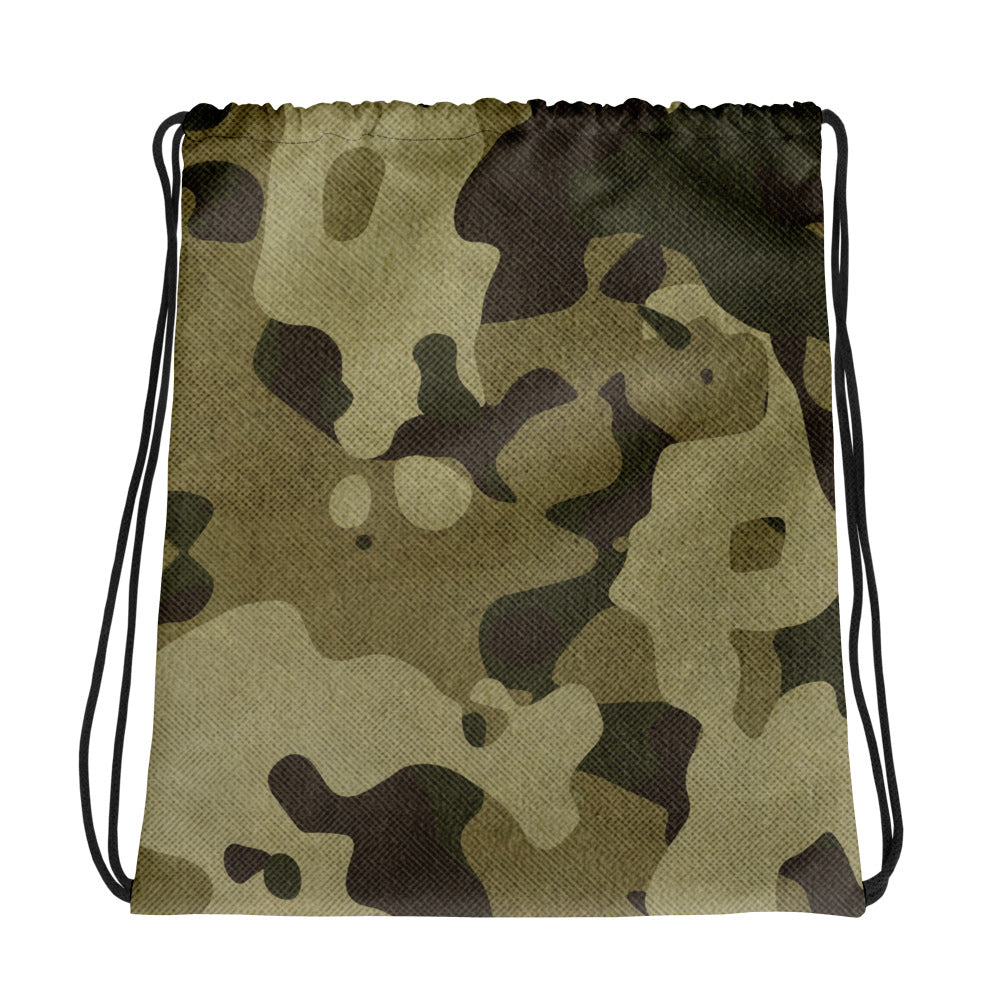 Drawstring Bag | Green Fabric Camouflage