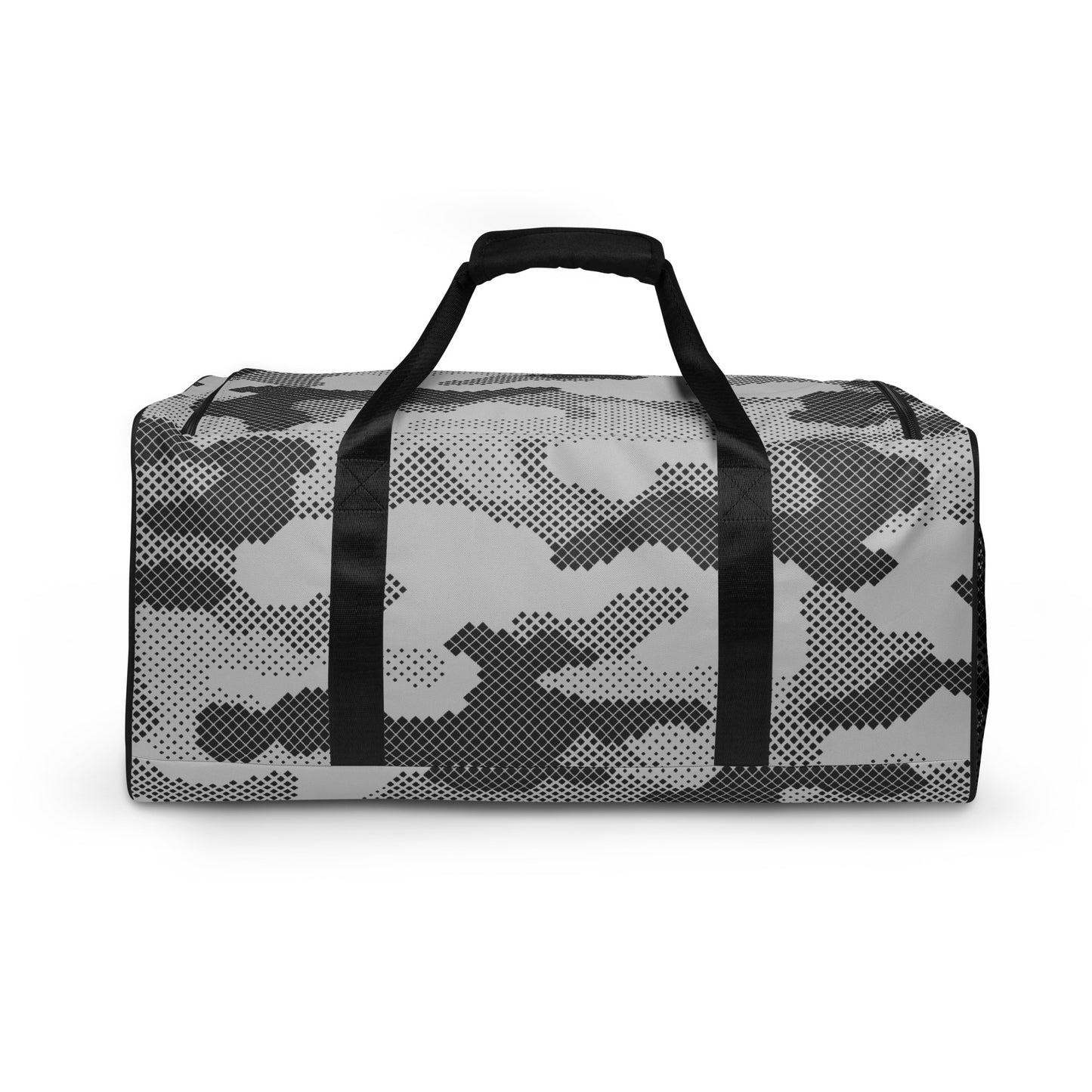 Camo Duffle Bag | Black & White Digital Camouflage