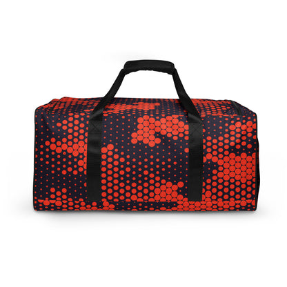 Camo Duffle Bag | Orange & Blue Digital Camouflage