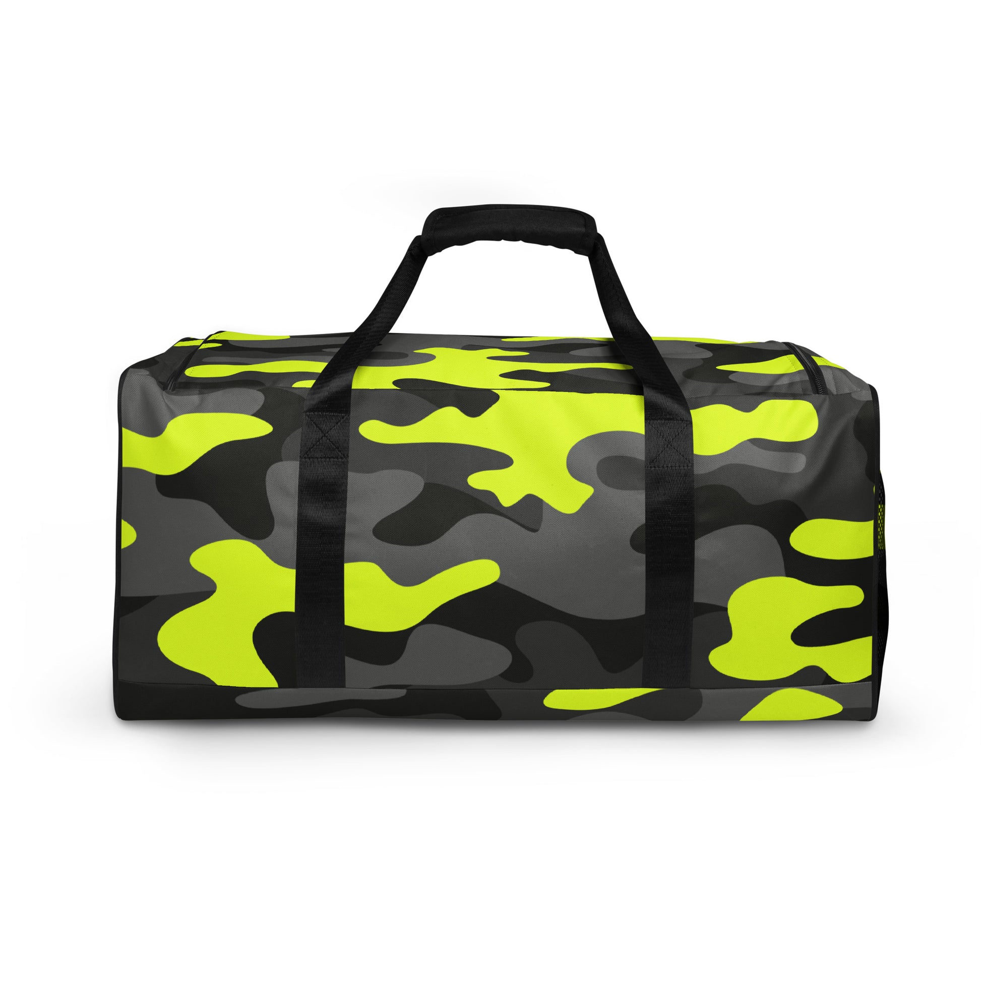 Camo Duffle Bag | Black, Gray & Yellow Camouflage