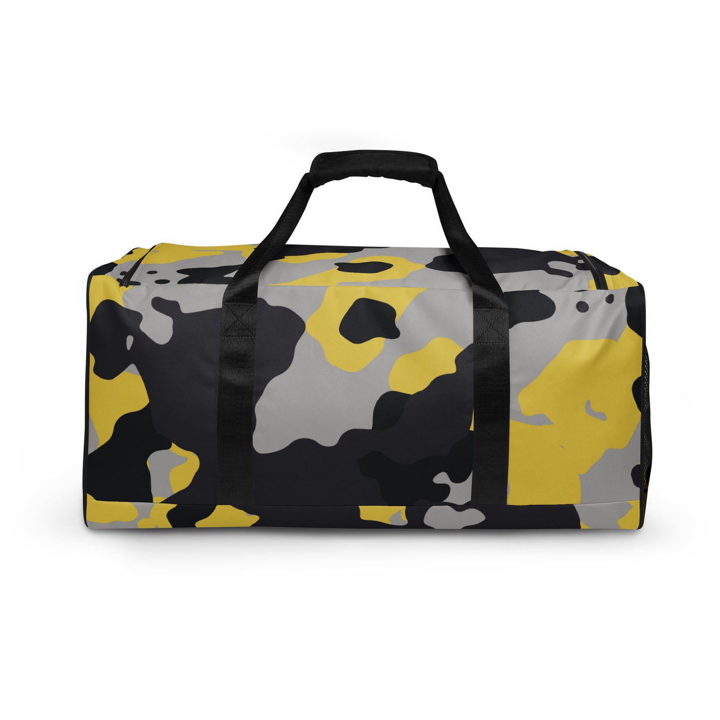 Camo Duffle Bag | Yellow, Black, and Silver Camouflage