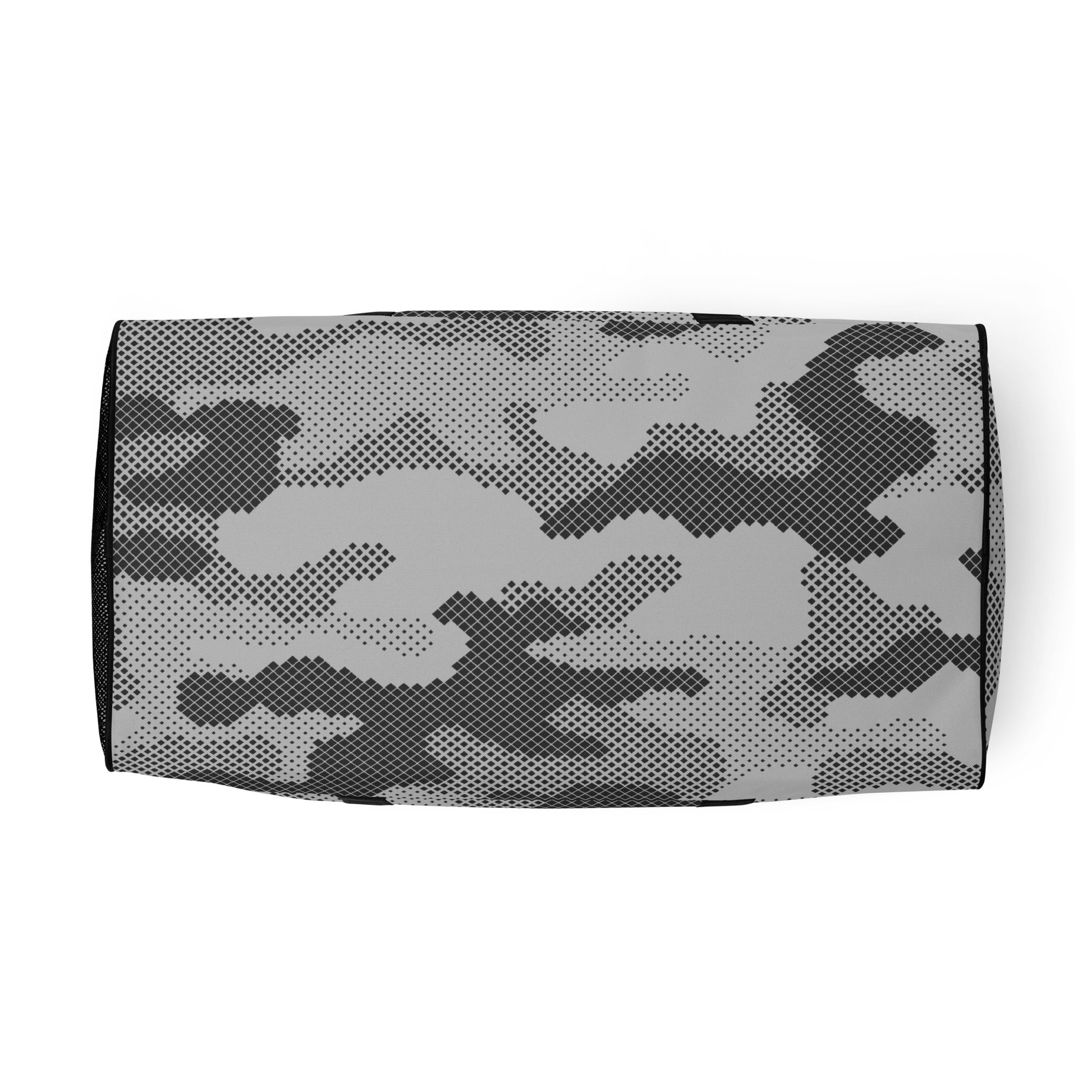 Camo Duffle Bag | Black & White Digital Camouflage