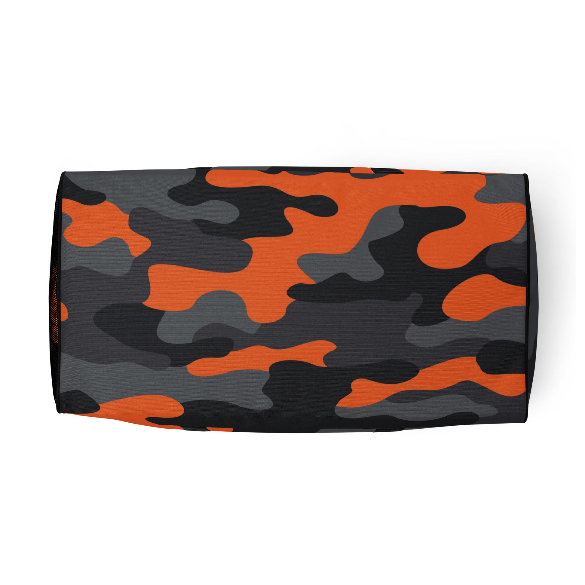 Camo Duffle Bag | Orange, Gray & Black Camouflage