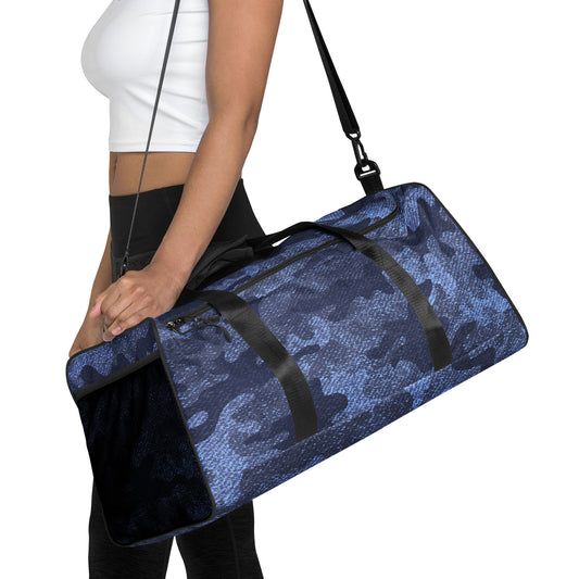 Camo Duffle Bag | Blue Denim Camouflage