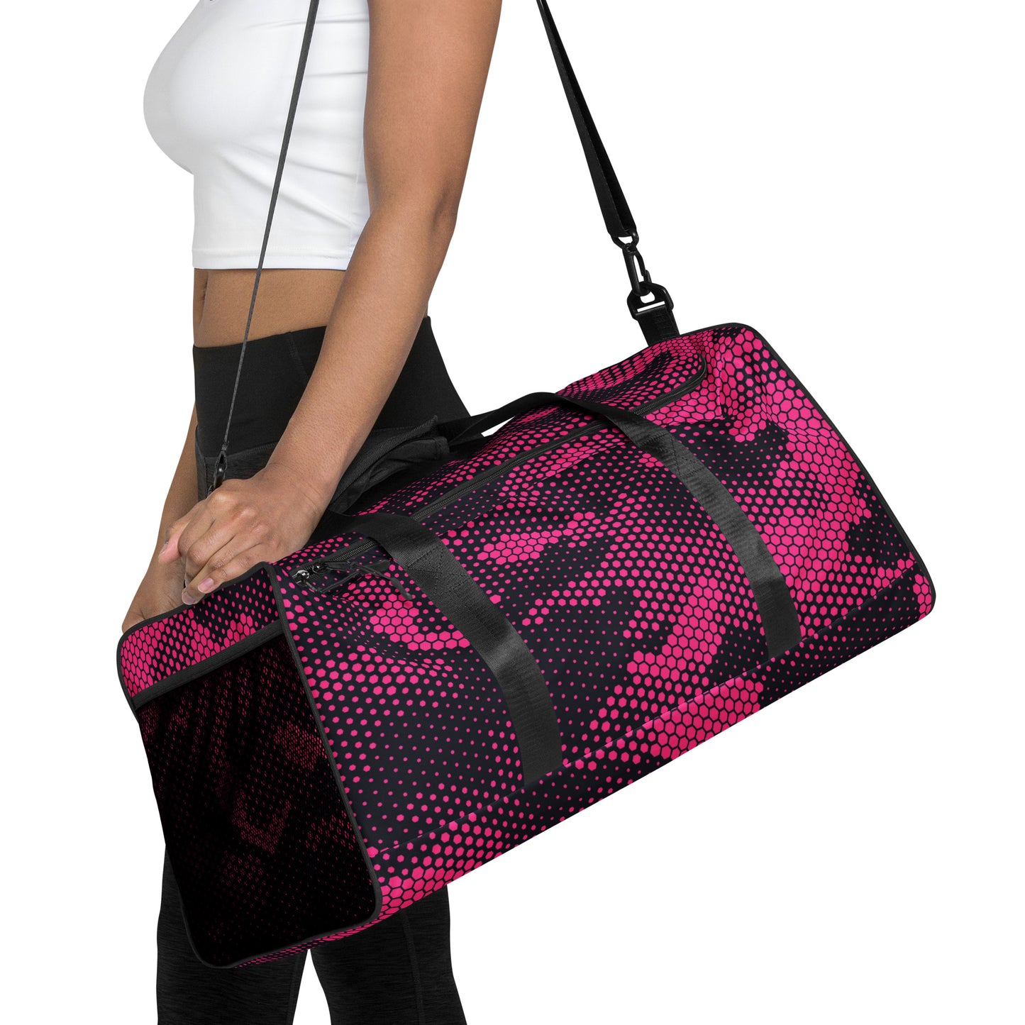 Camo Duffle Bag | Pink Digital Dotted Camouflage