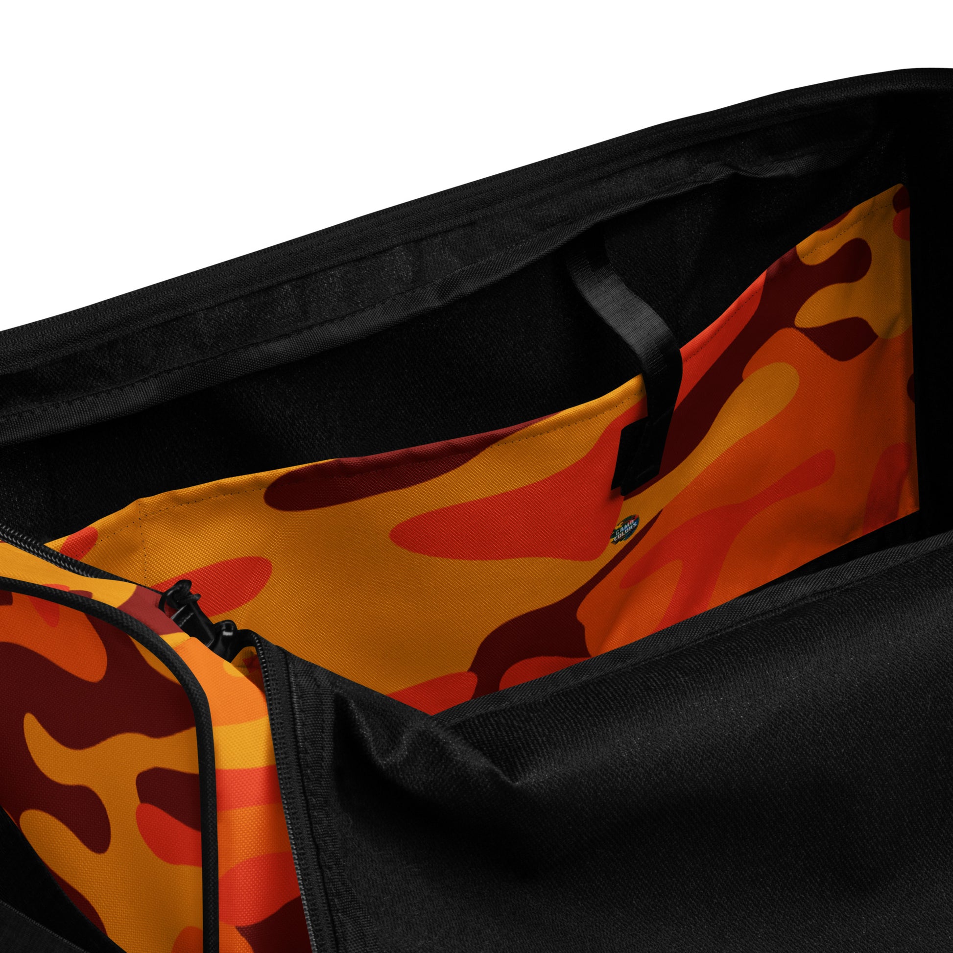 Camo Duffle Bag | Orange & Red Camouflage