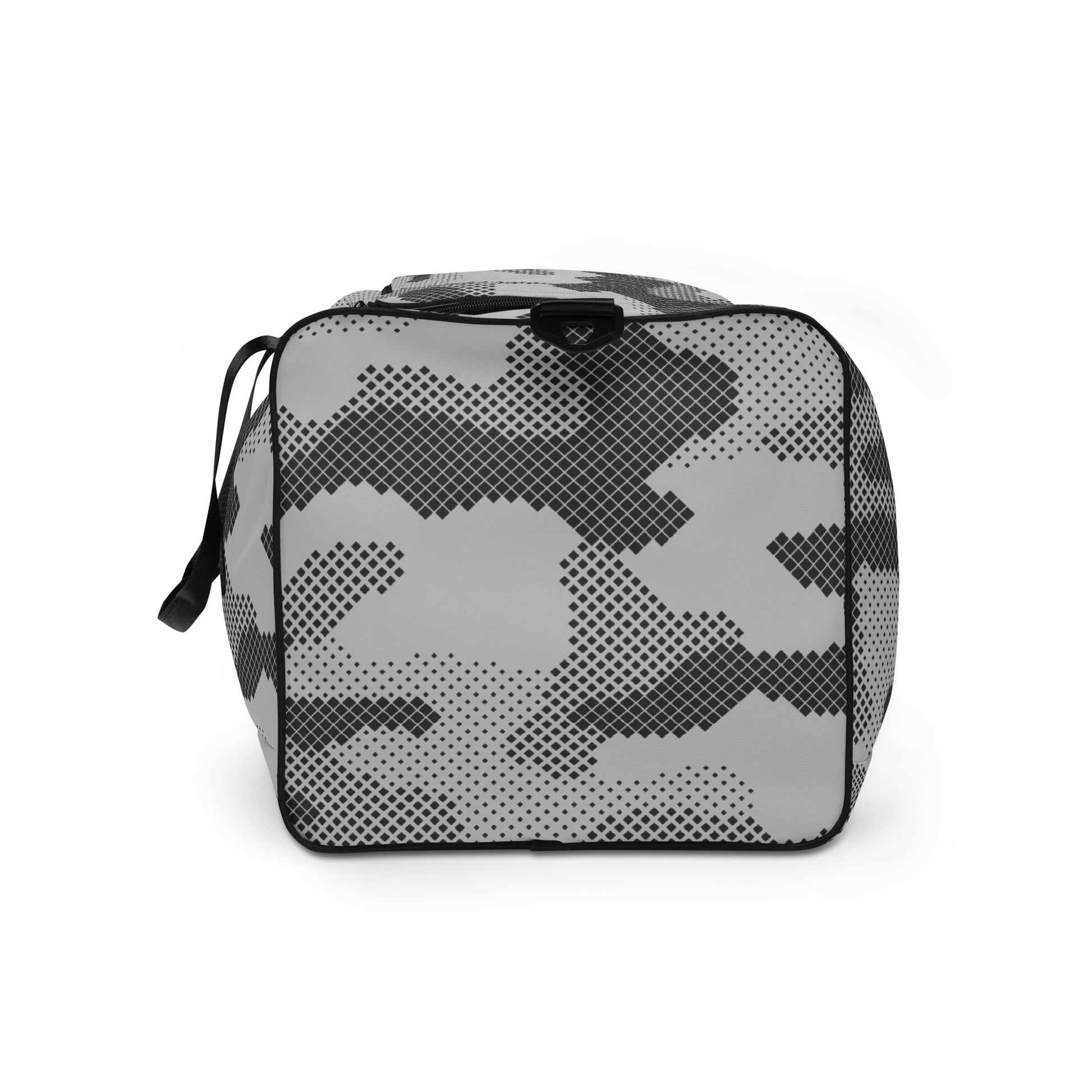 Camo Duffle Bag | Black & White Digital Camouflage