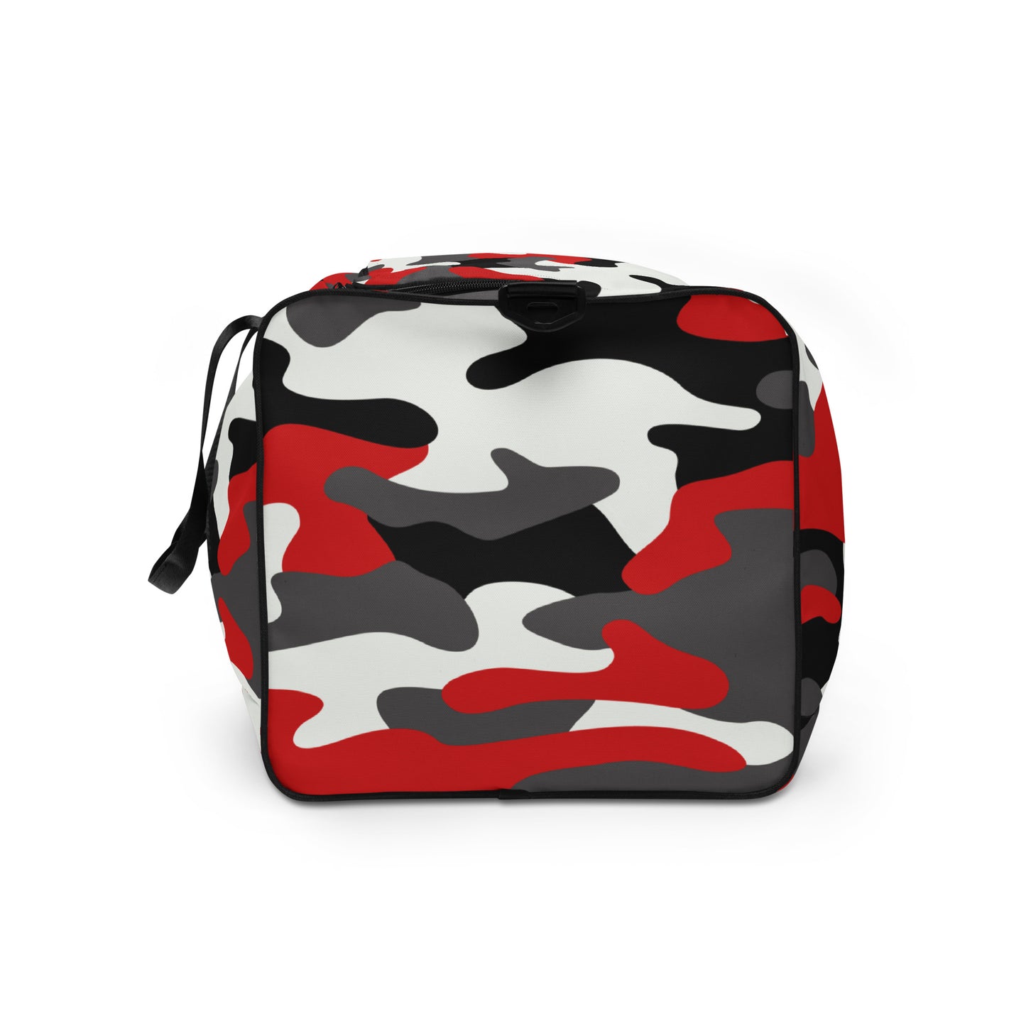 Camo Duffle Bag | Red, Black & White Camouflage