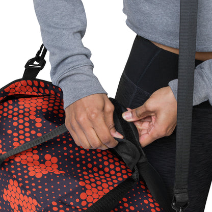 Camo Duffle Bag | Orange & Blue Digital Camouflage