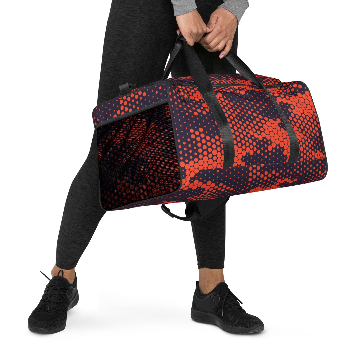 Camo Duffle Bag | Orange & Blue Digital Camouflage