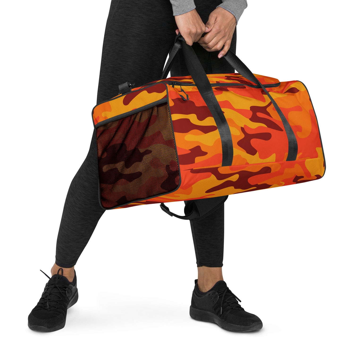 Camo Duffle Bag | Orange & Red Camouflage