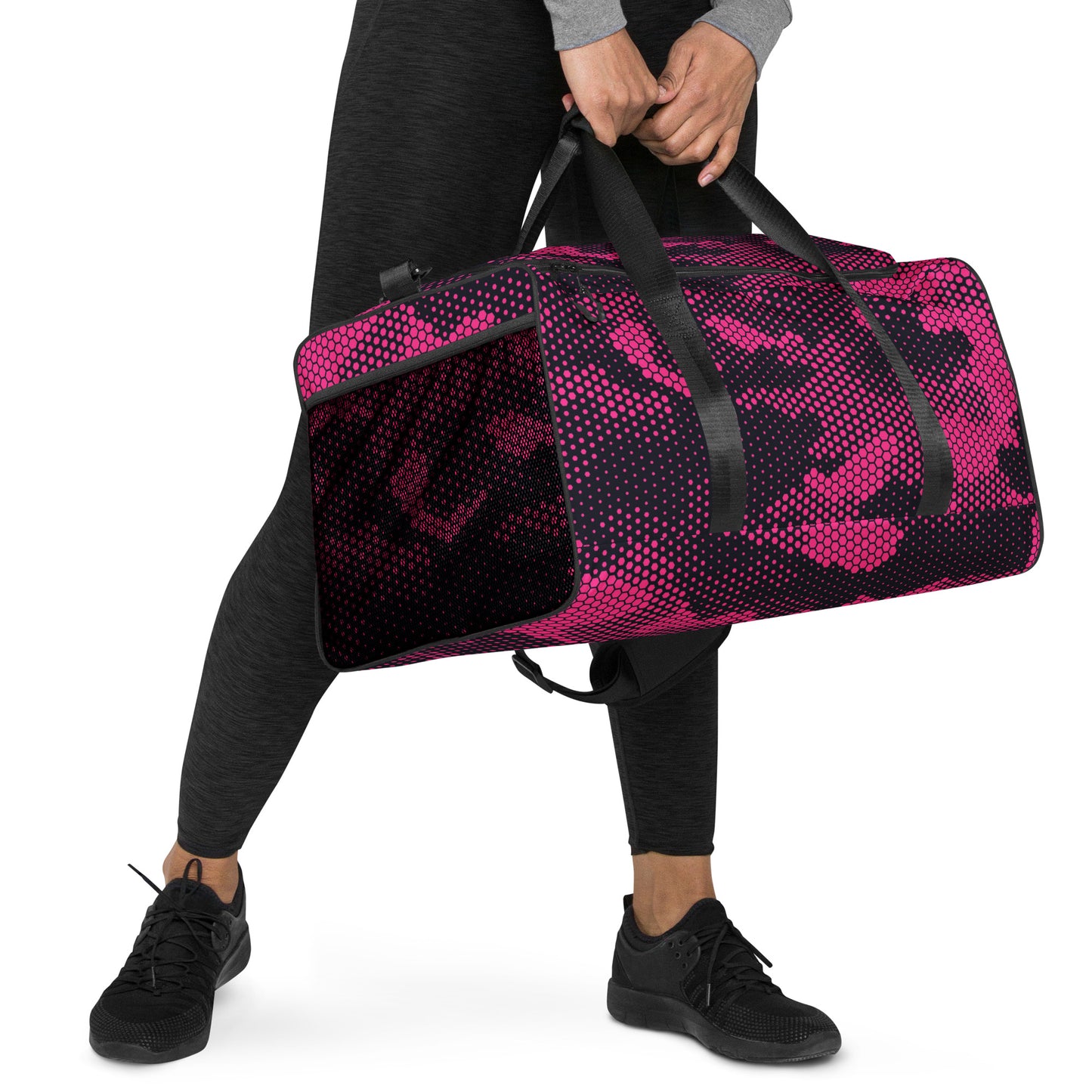 Camo Duffle Bag | Pink Digital Dotted Camouflage