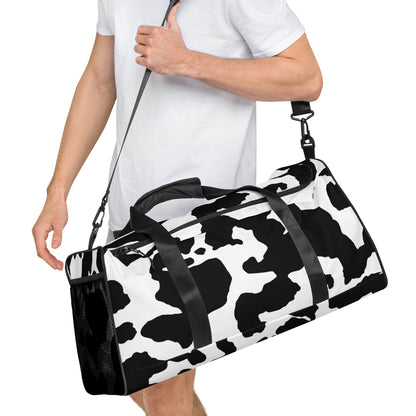 Bolsa de lona con estampado de camuflaje | Camuflaje de vaca en blanco y negro