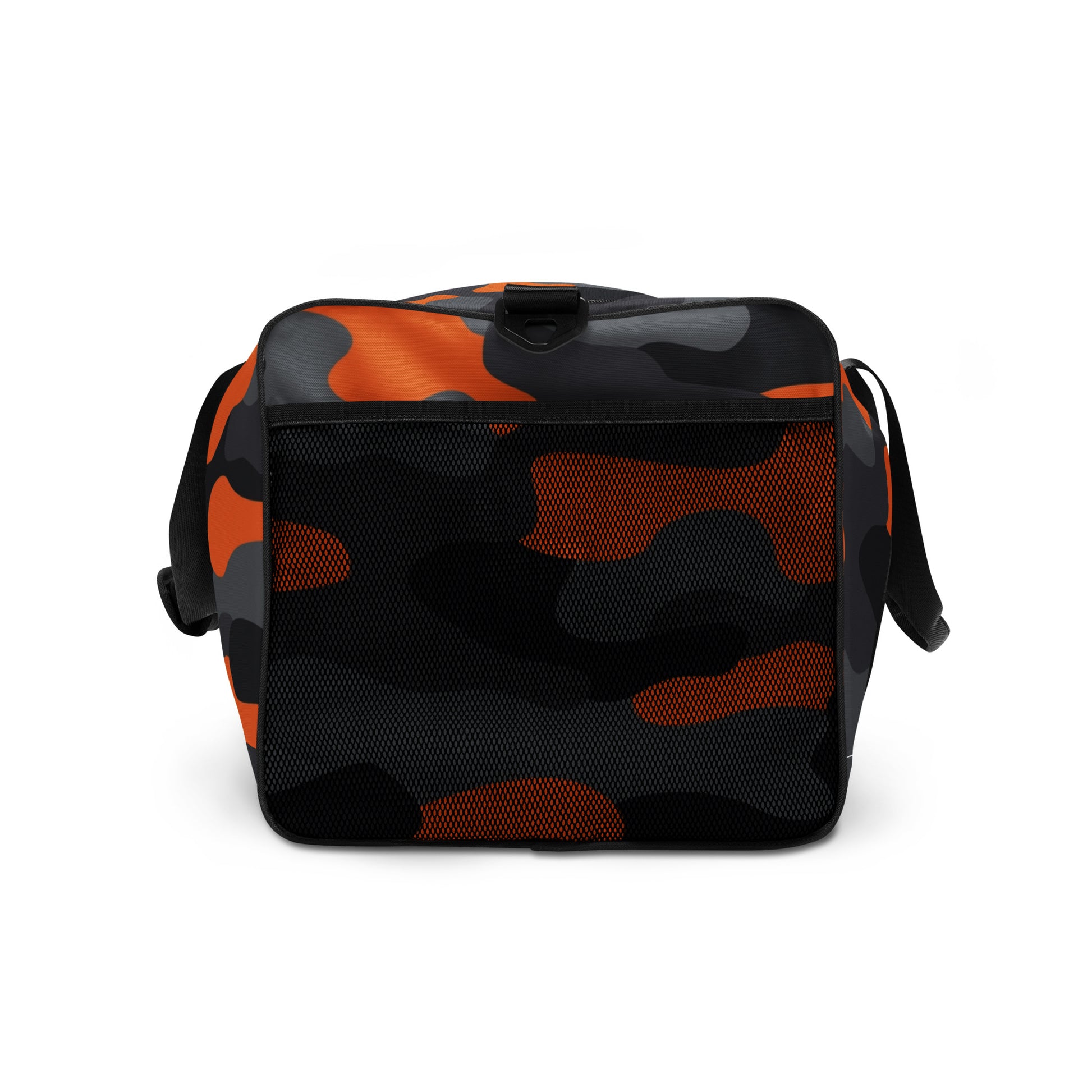 Camo Duffle Bag | Orange, Gray & Black Camouflage