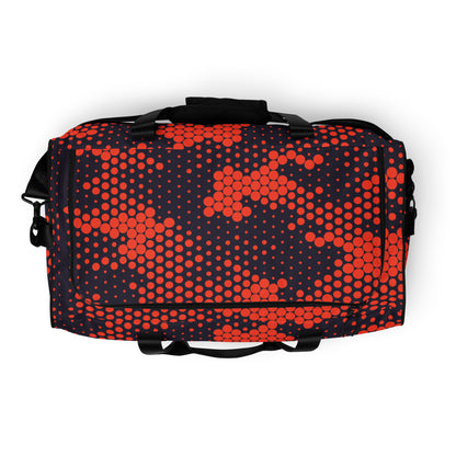 Camo Duffle Bag | Orange & Blue Digital Camouflage