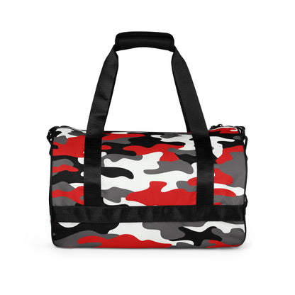 Camo Gym Bag | Red, Black & White Camouflage