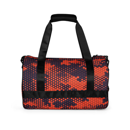 Camo Gym Bag | Orange & Blue Digital Camouflage