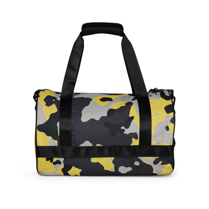 Camo Gym Bag | Yellow, Black & Silver Camouflage