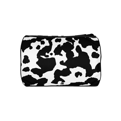 Camo Gym Bag | Black & White Cow Camouflage