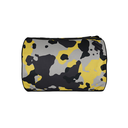 Camo Gym Bag | Yellow, Black & Silver Camouflage