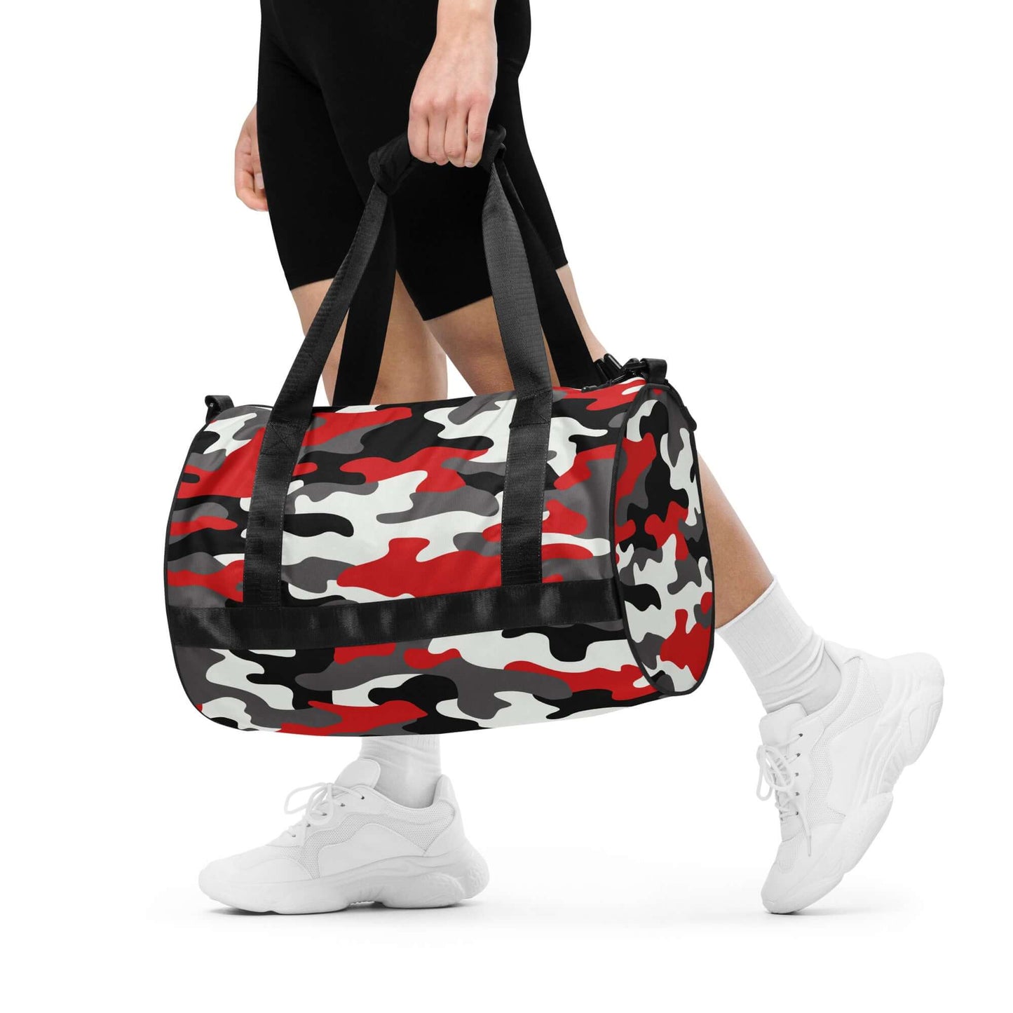 Camo Gym Bag | Red, Black & White Camouflage