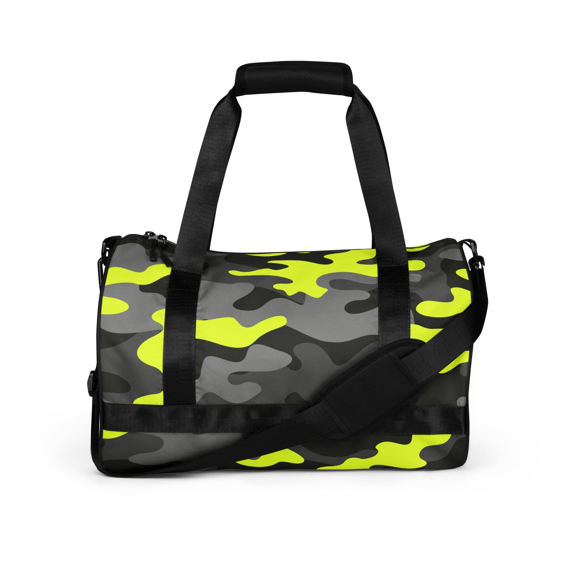 Camo Gym Bag | Black, Gray & Yellow Camouflage