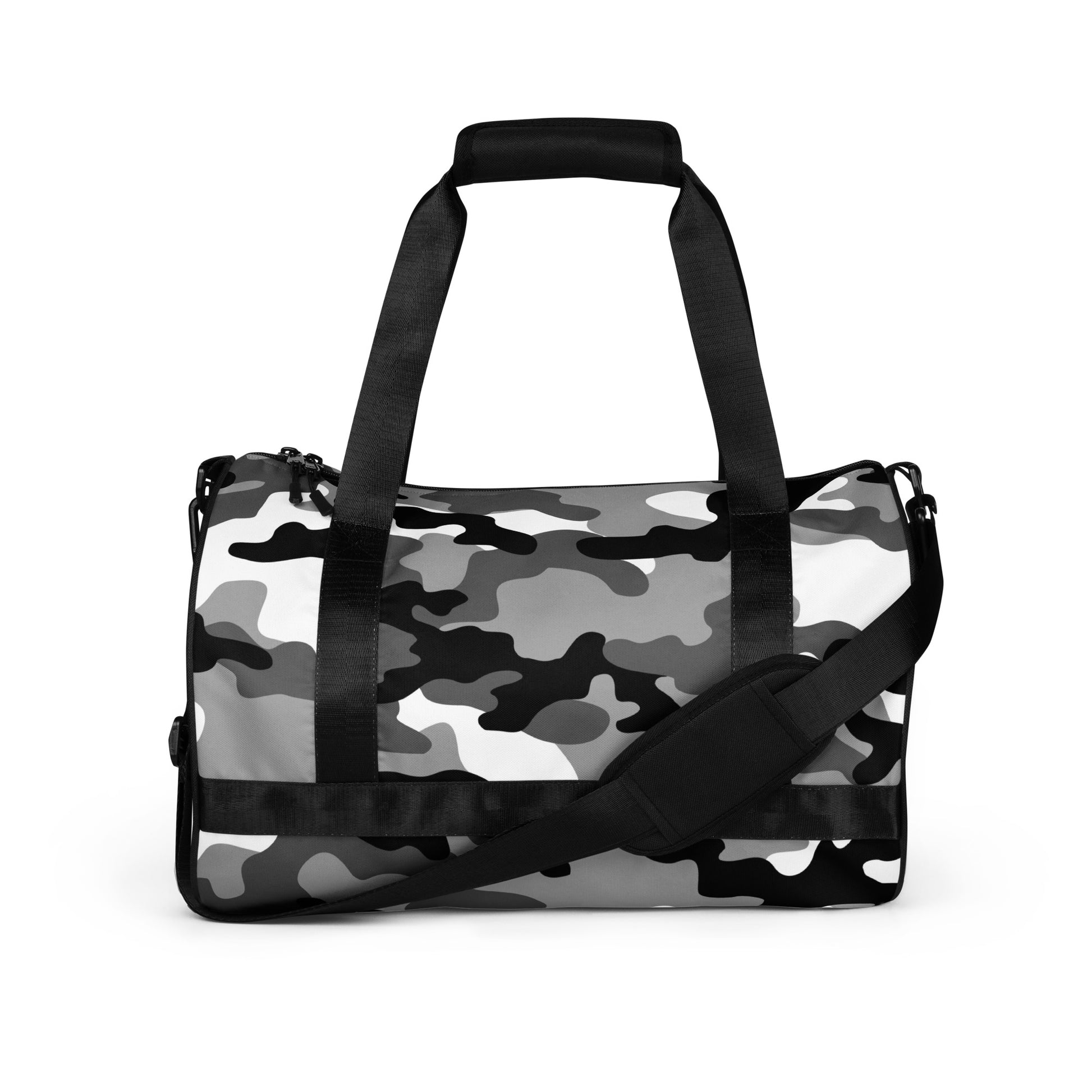 Camo Gym Bag | Black, White & Gray Camouflage