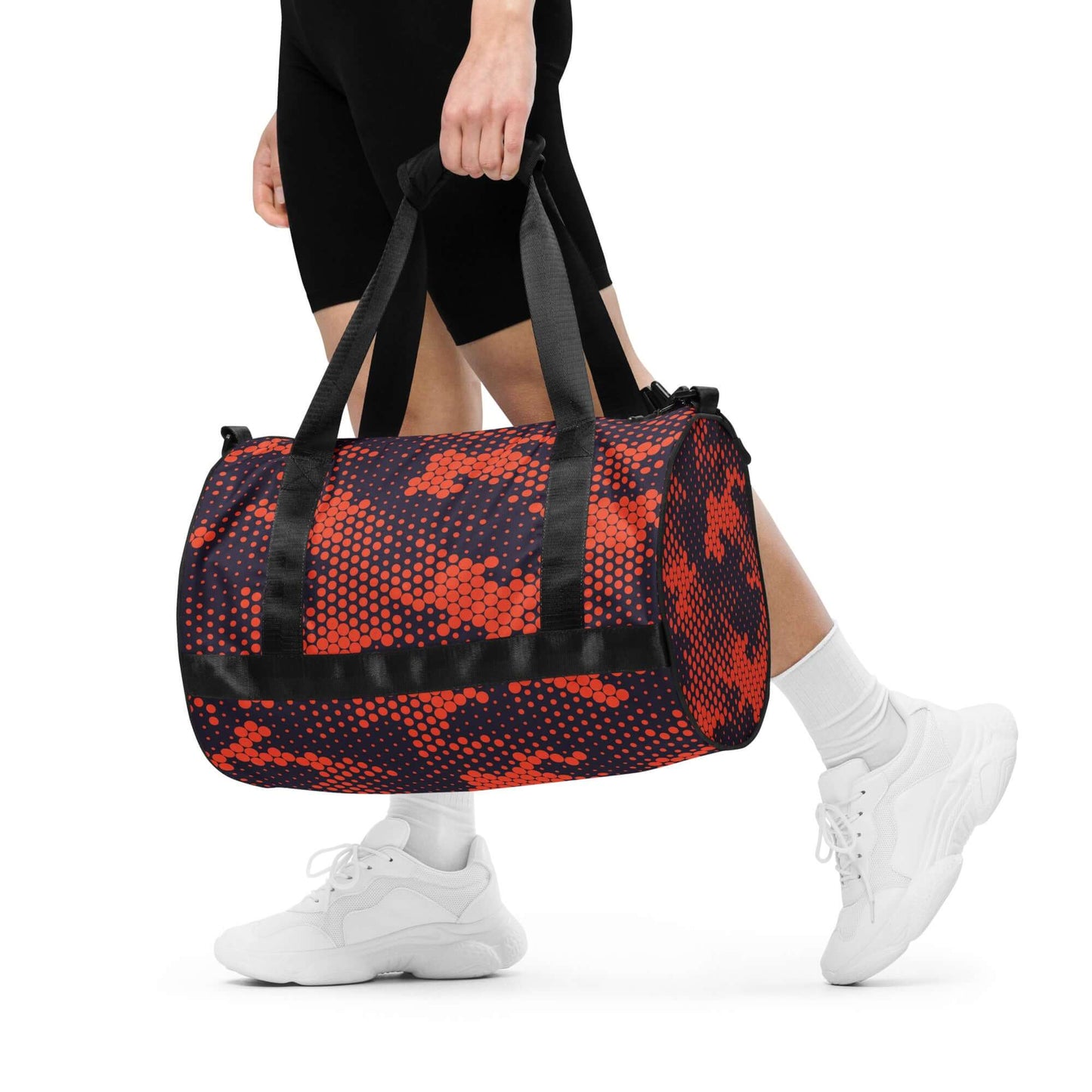 Camo Gym Bag | Orange & Blue Digital Camouflage