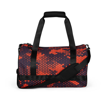 Camo Gym Bag | Orange & Blue Digital Camouflage