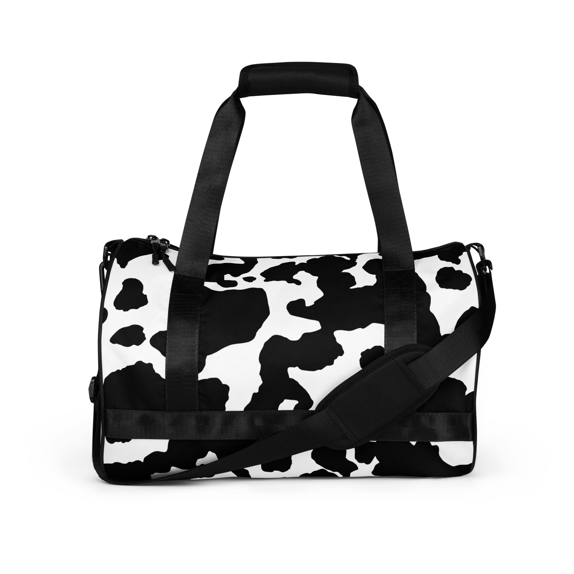 Camo Gym Bag | Black & White Cow Camouflage