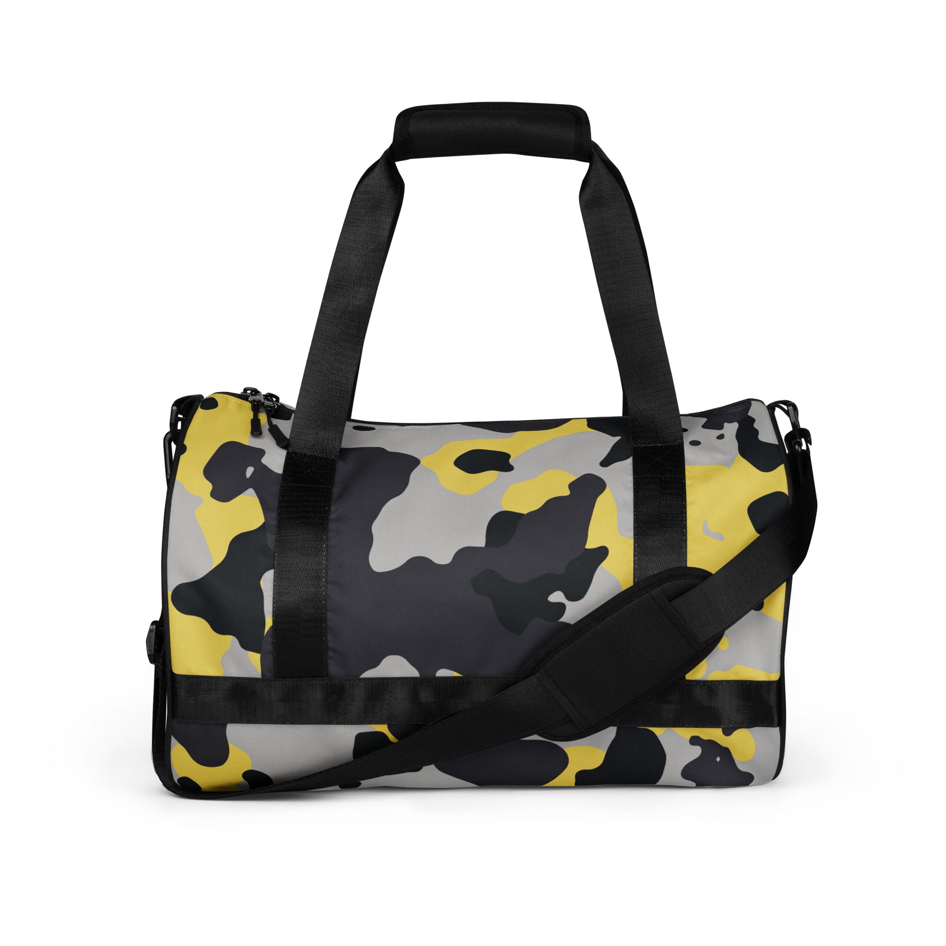 Camo Gym Bag | Yellow, Black & Silver Camouflage