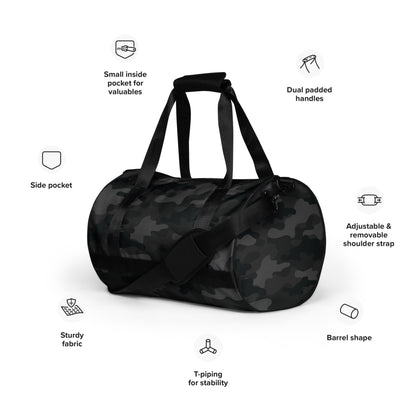 Camo Gym Bag | Black Camouflage