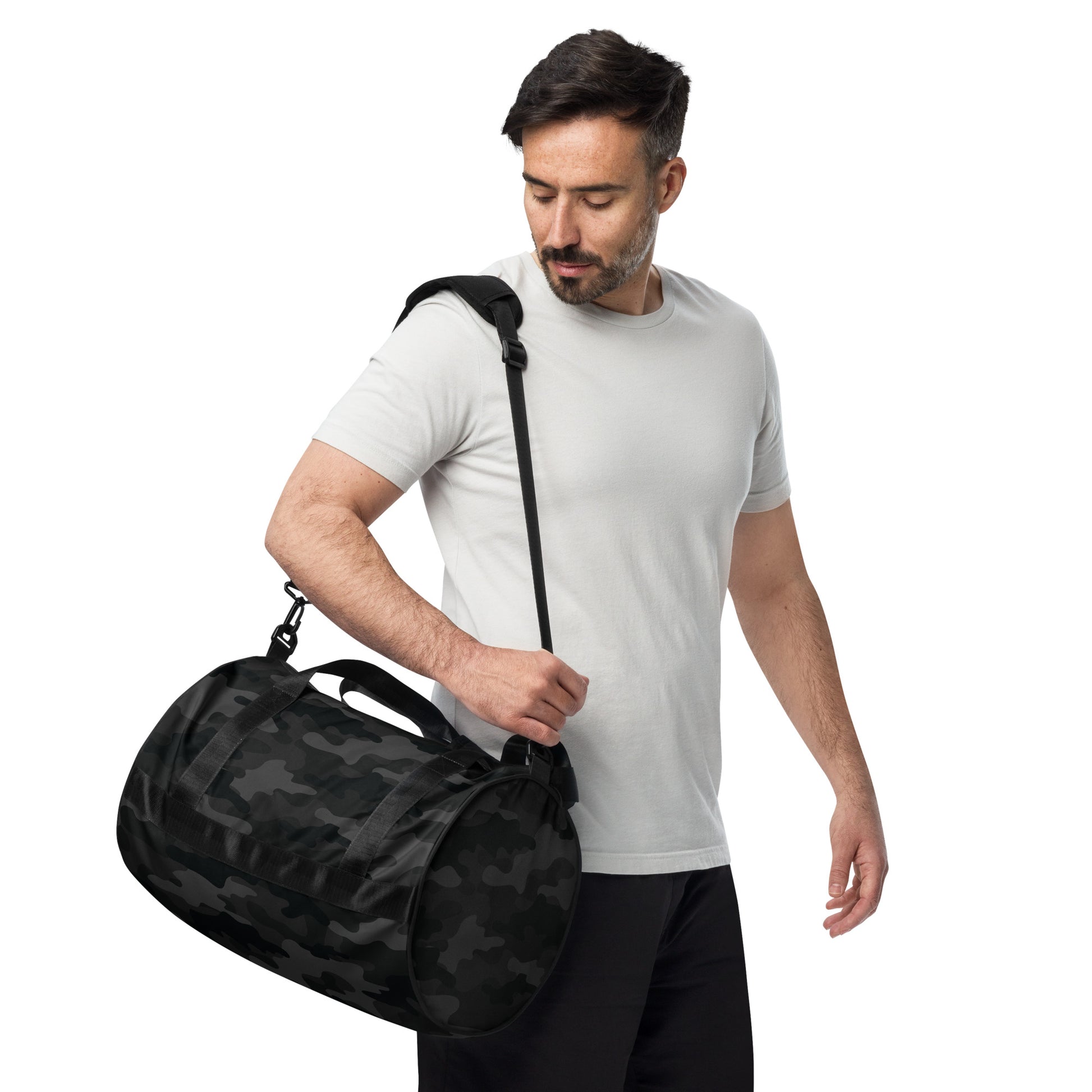 Camo Gym Bag | Black Camouflage