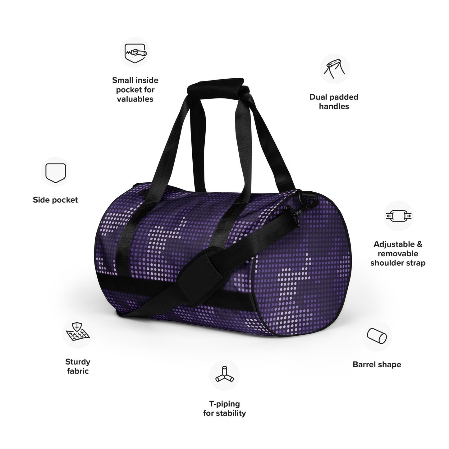 Camo Gym Bag | Blue Led Screen Camouflage