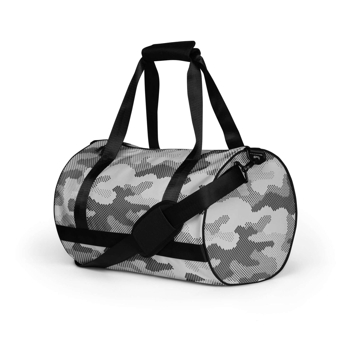 Camo Gym Bag | Black & White Digital Camouflage