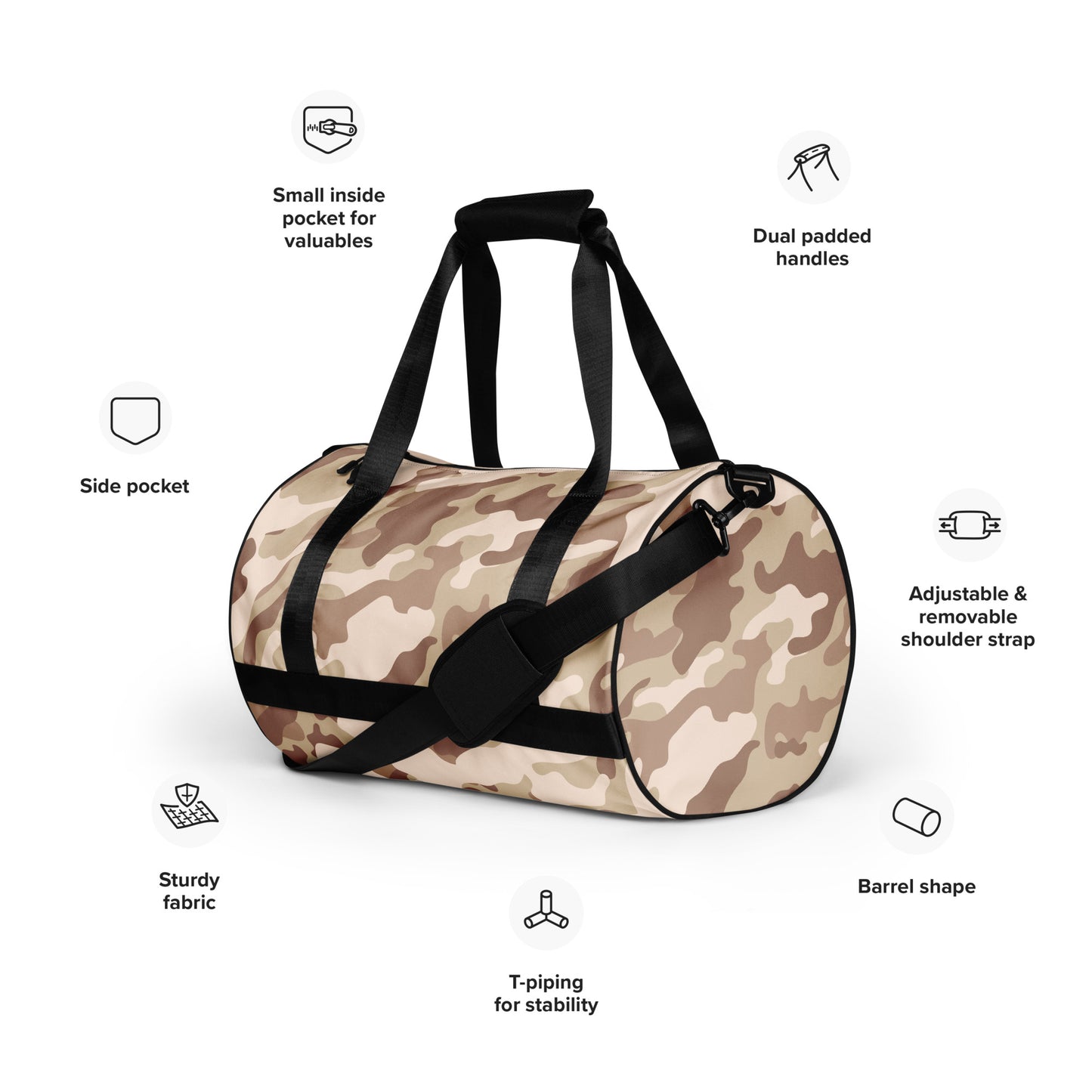 Camo Gym Bag | Brown Desert Camouflage