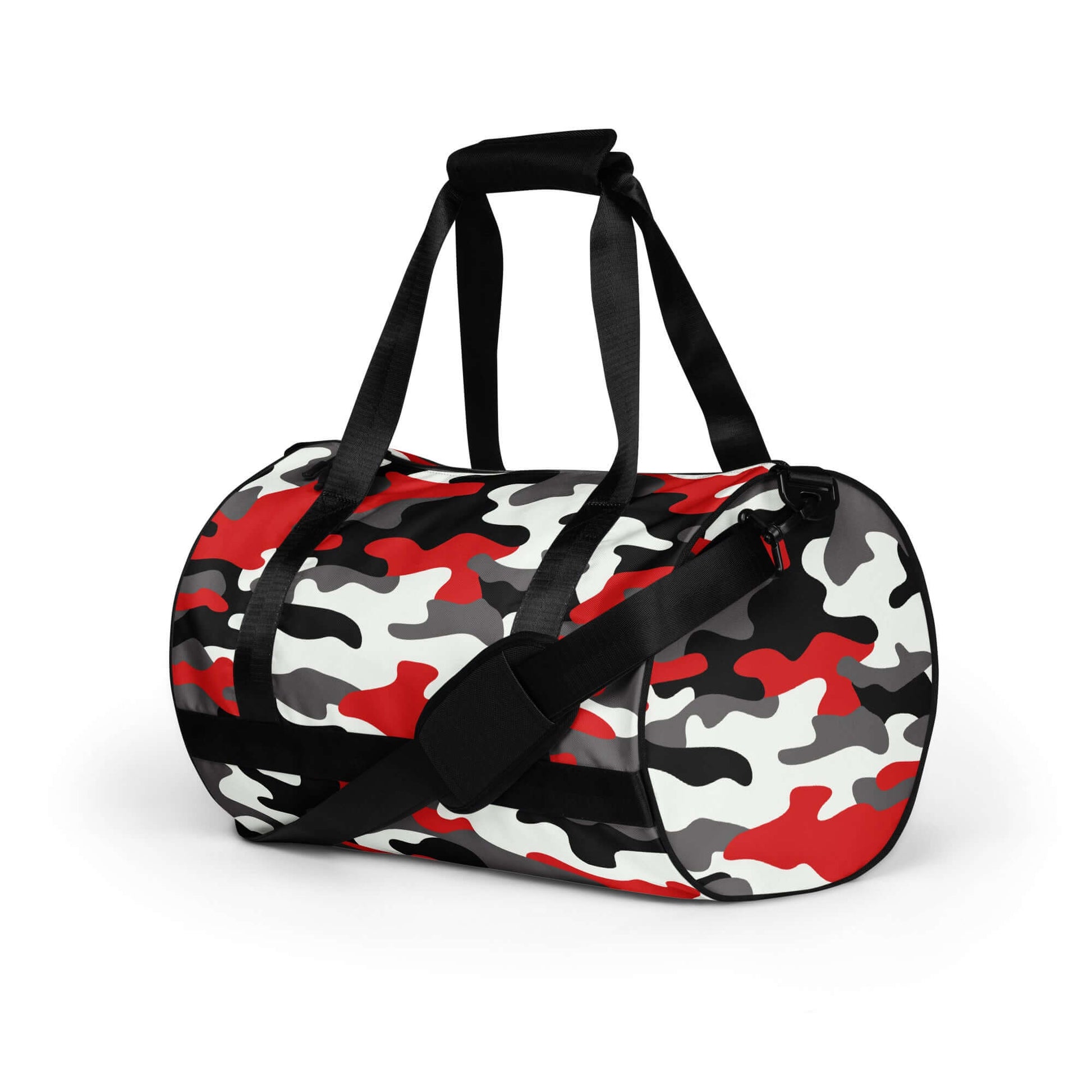 Camo Gym Bag | Red, Black & White Camouflage