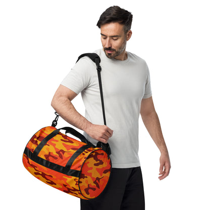 Camo Gym Bag | Orange & Red Camouflage