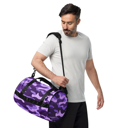 Camo Gym Bag | Purple, Blue & Mauve Camouflage